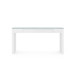 Morgan Large Console Table with Glass Top, Chiffon White