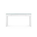 Morgan Large Grasscloth Console Table with Glass Top, Chiffon White