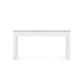 Morgan Large Grasscloth Console Table with Glass Top, Chiffon White