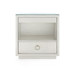 Parker 2-Drawer Side Table with Glass Top, Silver Shimmer