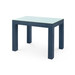 Parsons Side Table with Glass Top, Deep Navy