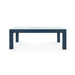 Parsons Coffee Table with Glass Top, Deep Navy