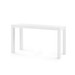 Parsons Large Console with Glass Top, Chiffon White
