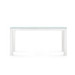 Parsons Large Console with Glass Top, Chiffon White