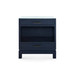 Florence 2-Drawer Side Table with Glass Top, Selvage Blue
