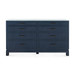 Florence Extra Large 8-Drawer with Glass Top, Selvage Blue