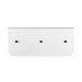 Ansel Extra Large 6-Drawer with Glass Top, Chiffon White