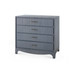 Barrett Large 4-Drawer with Glass Top, Denim Mist