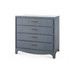Barrett Large 4-Drawer with Glass Top, Denim Mist