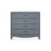 Barrett Large 4-Drawer with Glass Top, Denim Mist