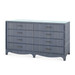Barrett Extra Large 8-Drawer with Glass Top, Denim Mist