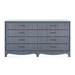 Barrett Extra Large 8-Drawer with Glass Top, Denim Mist