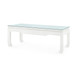 Bethany Coffee Table with Glass Top, Vanilla