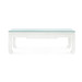 Bethany Coffee Table with Glass Top, Vanilla