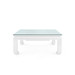 Bethany Large Square Coffee Table with Glass Top, Vanilla