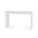 Elina Console with Glass Top, Vanilla