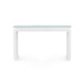 Elina Console with Glass Top, Vanilla