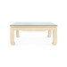 Bethany Large Square Coffee Table with Glass Top, Natural Twill