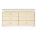 Elina Extra Large 6-Drawer with Glass Top, Natural Twill
