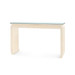 Elina Console with Glass Top, Natural Twill