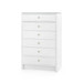 Bryant Tall 6-Drawer with Glass Top, Chiffon White