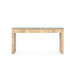 Morgan Large Console Table with Glass Top, Papyrus