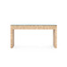 Morgan Large Console Table with Glass Top, Papyrus