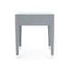 Claudette 1-Drawer Side Table with Glass Top, Washed Winter Gray