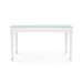 Claudette Desk with Glass Top, Cream