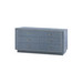 Ethan 6-Drawer with Glass Top, Navy Blue