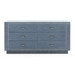 Ethan 6-Drawer with Glass Top, Navy Blue