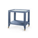 Isadora Tea Table with Glass Top, Navy Blue