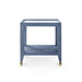Isadora Tea Table with Glass Top, Navy Blue