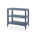 Isadora Console Table with Glass Top, Navy Blue