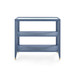 Isadora Console Table with Glass Top, Navy Blue