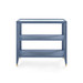 Isadora Console Table with Glass Top, Navy Blue