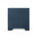 Frances 2-Drawer Side Table with Glass Top, Deep Navy