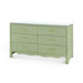 Gianna Extra Large 6-Drawer with Glass Top, Spring Green