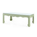 Gianna Coffee Table with Glass Top, Spring Green