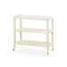 Isadora Console Table with Glass Top, Canvas Cream