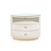 Julius 2-Drawer Side Table, Snow