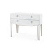 Madeline Console with Glass Top, Platinum Shimmer
