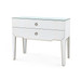 Madeline Console with Glass Top, Platinum Shimmer