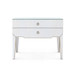 Madeline Console with Glass Top, Platinum Shimmer