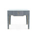 Madeline 1-Drawer Side Table with Glass Top, Colonial Blue