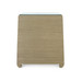 Ming 2-Drawer Side Table with Glass Top, Sage Green