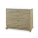 Ming Large 4-Drawer with Glass Top, Sage Green