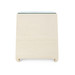 Ming 2-Drawer Side Table with Glass Top, Canvas Cream