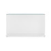 Ming Extra Large 8-Drawer with Glass Top, Chiffon White