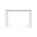 Parsons Console Table with Glass Top, Chiffon White